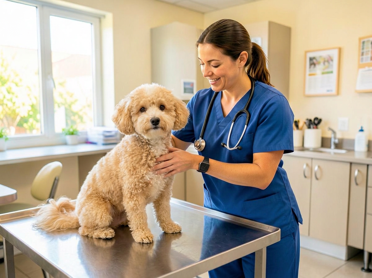 Veterinary professional at work